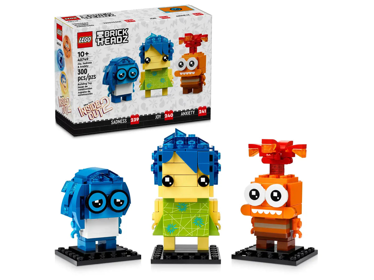 LEGO Inside Out 2 - Joy, Sadness, & Anxiety BrickHeadz Set (40749)