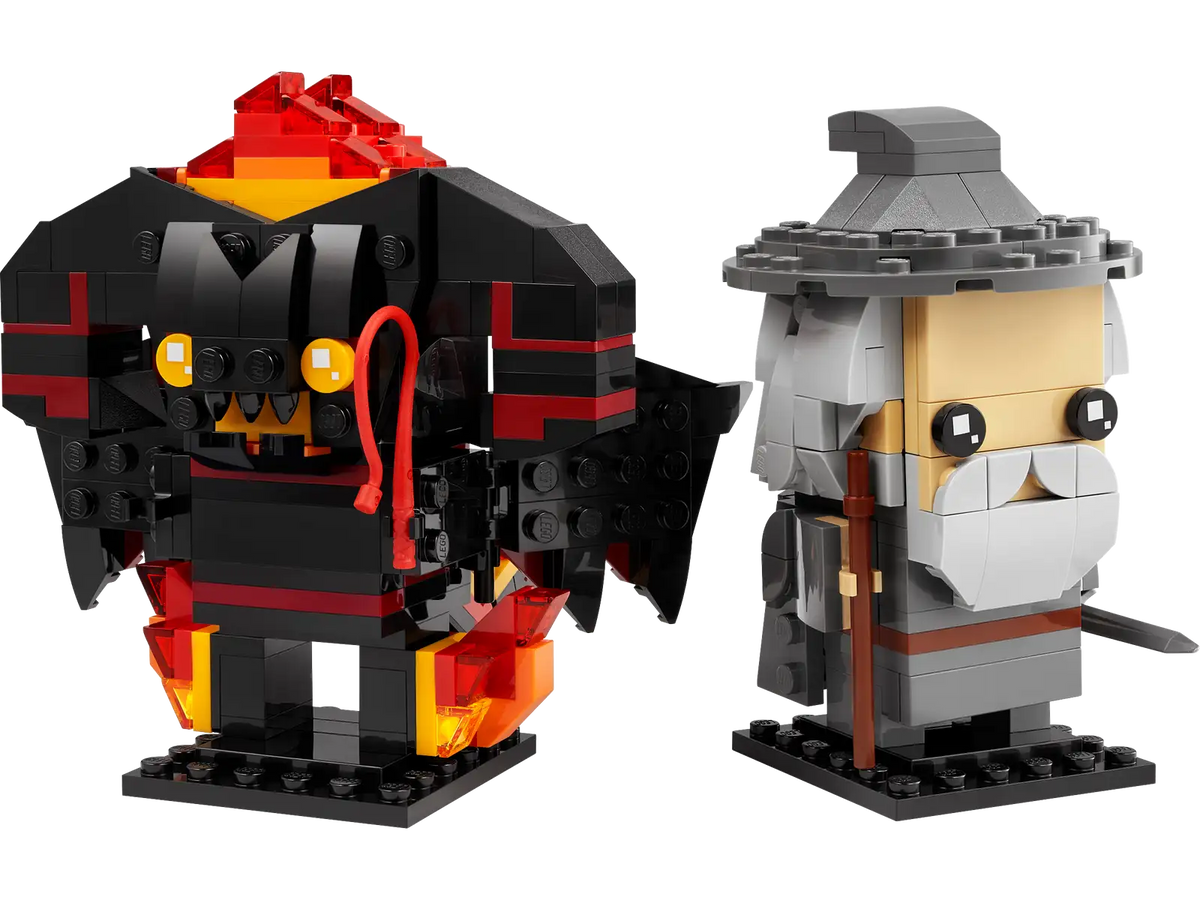LEGO The Lord of the Rings  Gandalf the Grey™ & Balrog™ BrickHeadz Set (40631)